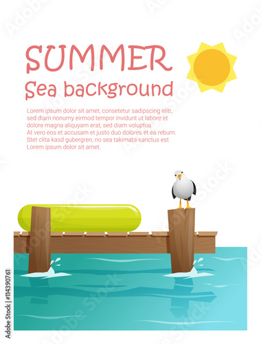 Enjoy tropical summer holiday background , vector, illustration