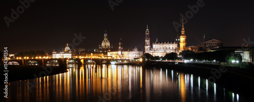 view on the baroque skyline of the city of dresden