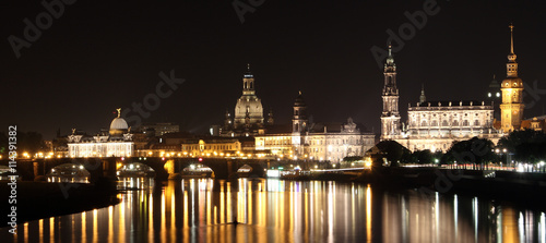 view on the baroque skyline of the city of dresden