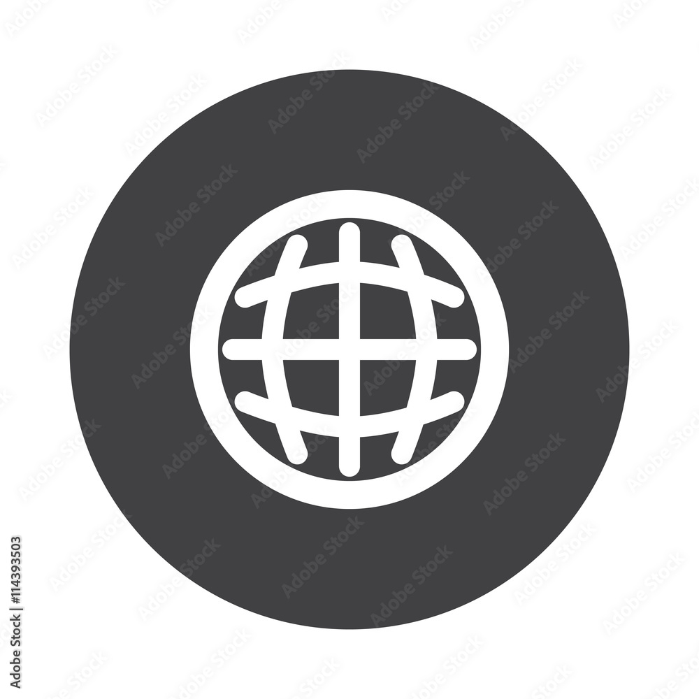 White International icon on black button isolated on white White International icon on black button isolated on white