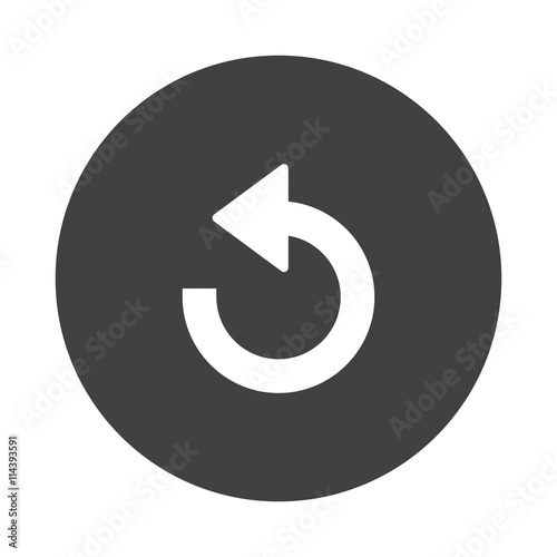 White Rss icon on black button isolated on white
