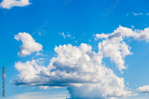 colorful dramatic sky with cloud at sunset