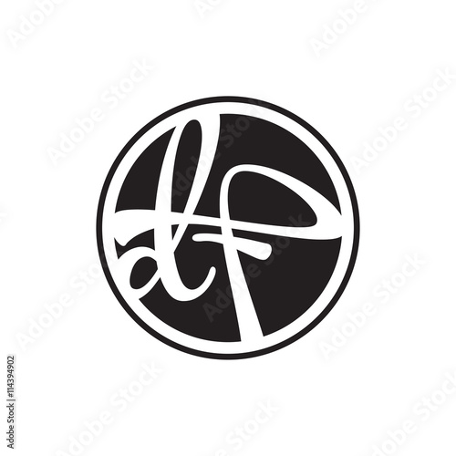 initial letter logo circle with ring