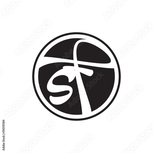 initial letter logo circle with ring