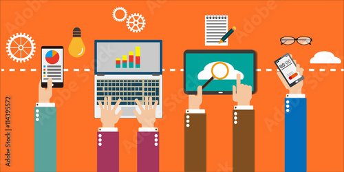 mobile app market concept background