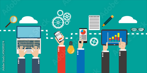 mobile app market concept background