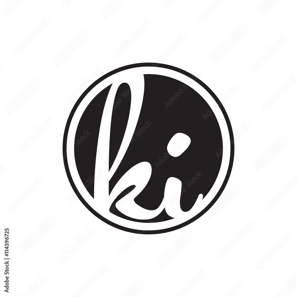 Fototapeta premium initial letter logo circle with ring