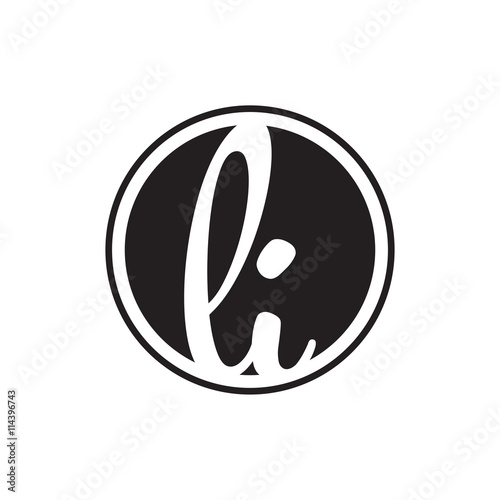 initial letter logo circle with ring