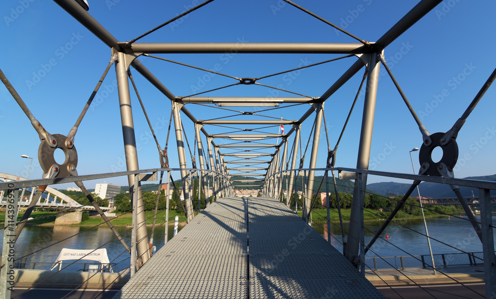 Bridge for people near station