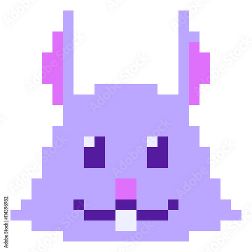 pixel art rabbit head