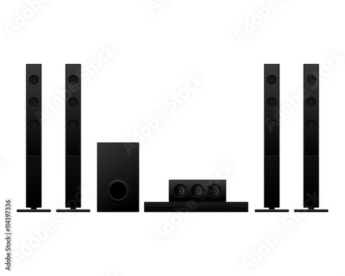 Home theater vector illustration