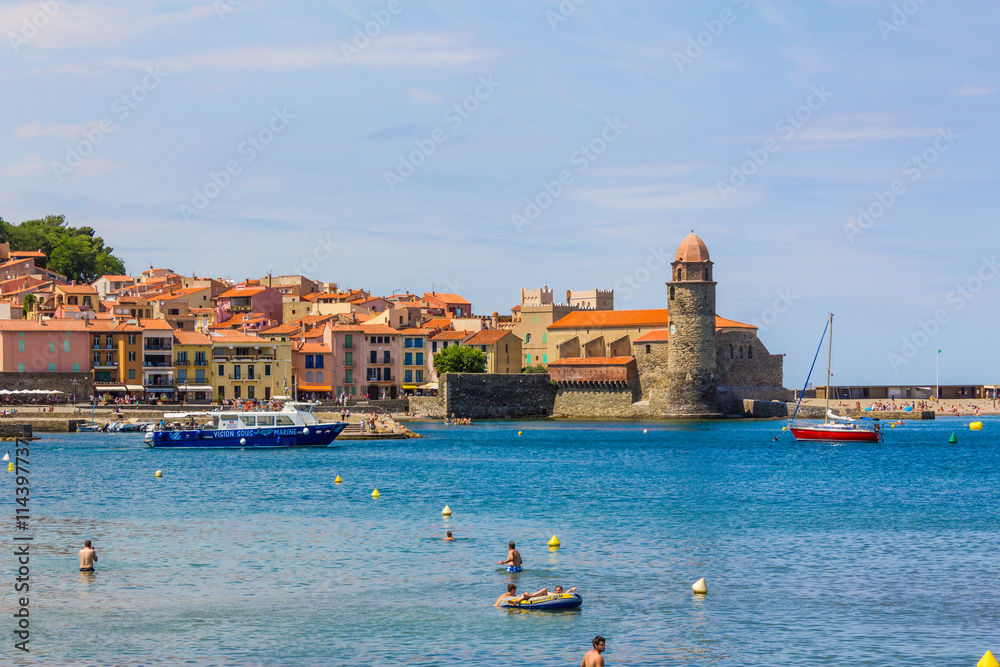 Naklejka premium Collioure, Cote Vermeille, France