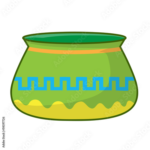 Clay pot isolated illustration
