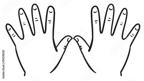 Outline of hands