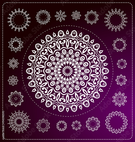 set of mandala illustration in vector format for various use