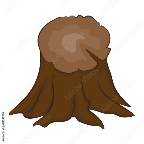 tree stump isolated