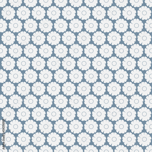Abstract of seamless pattern of flower shapes background, illustration vector in flat design