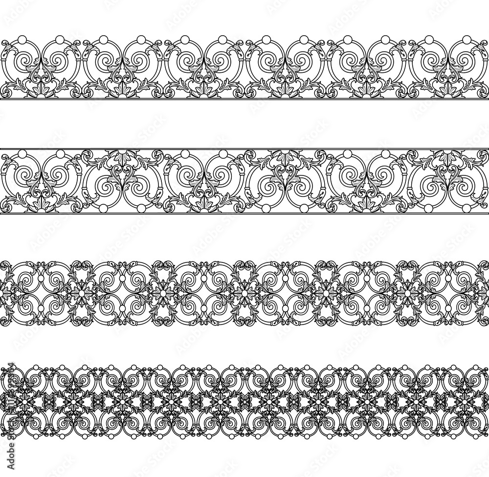 Set of borders Stock Vector Adobe Stock