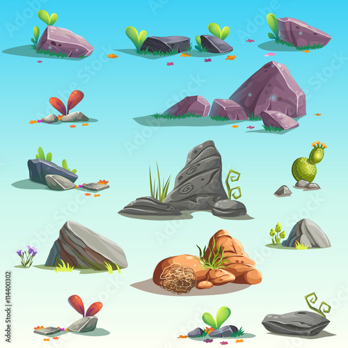 Set of isolated stones, boulders