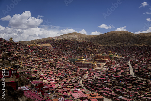 Top view monastery at Larung gar (Buddhist Academy) photo