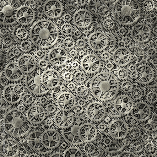 Gears Silver Background Pattern
