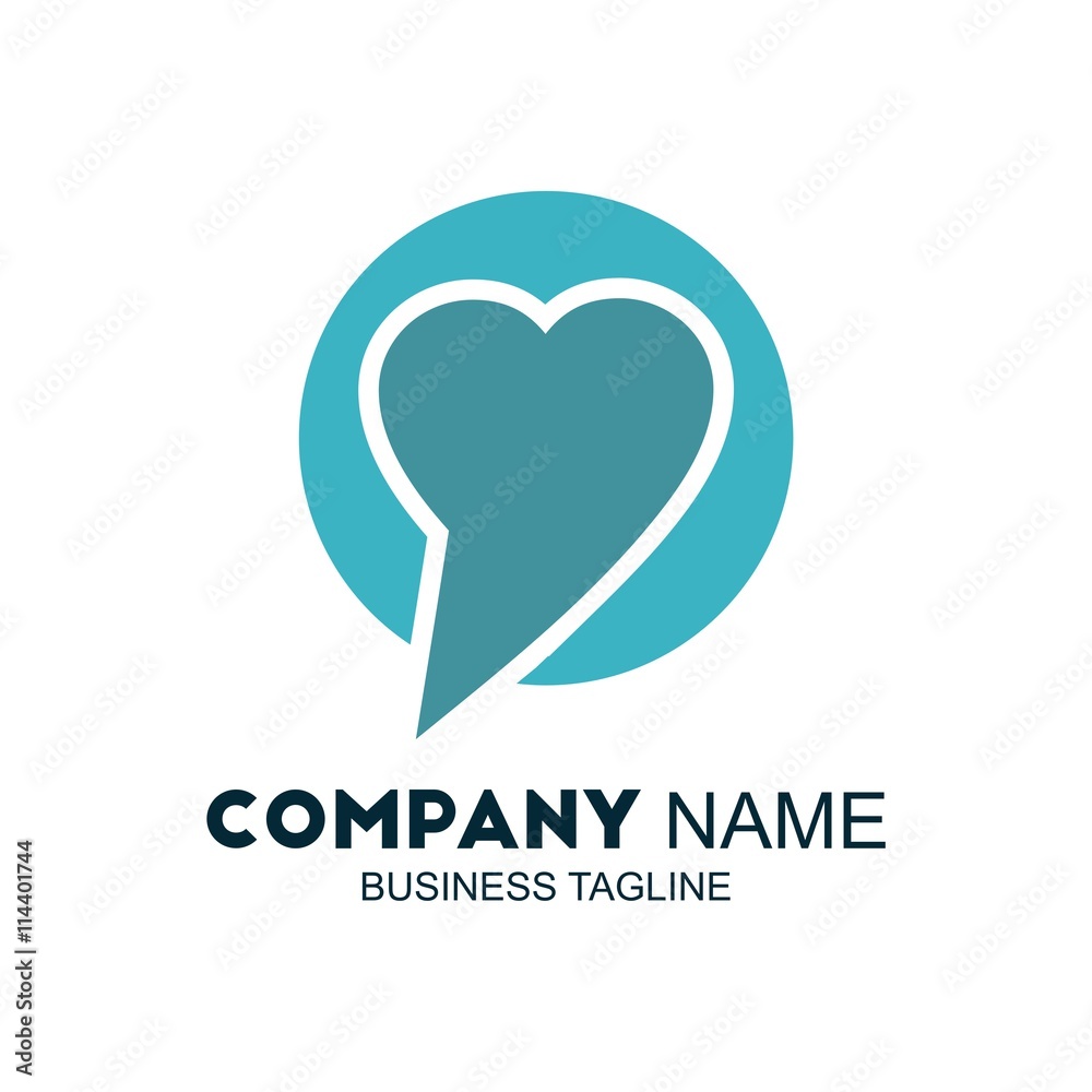 Logo circle love media icon symbol Logo circle love media icon symbol