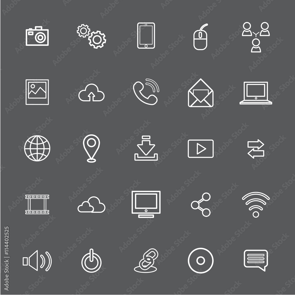 Vector Illustration UI Technology Icon Concept Vector Illustration UI Technology Icon Concept