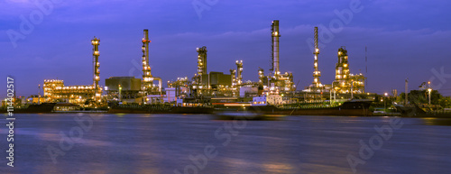 Oil refinery, business industry factory concept can use as backg