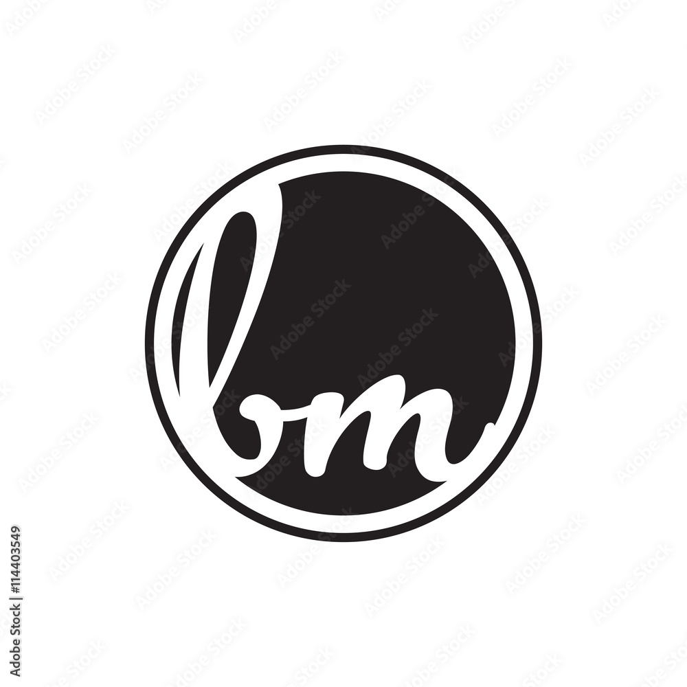 Obraz premium initial letter logo circle with ring