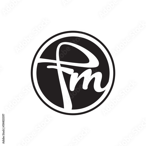 initial letter logo circle with ring