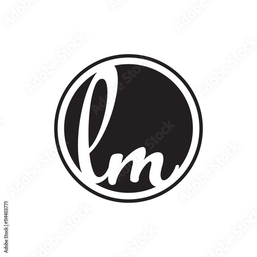 initial letter logo circle with ring