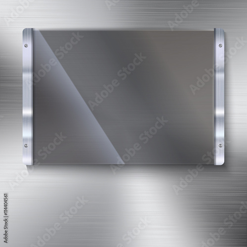 Glass plate with metal frame