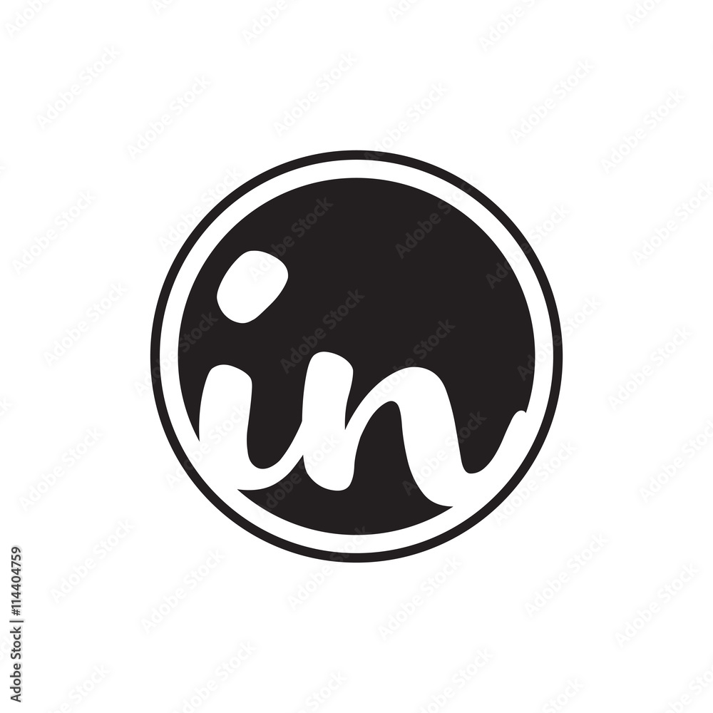 initial letter logo circle with ring