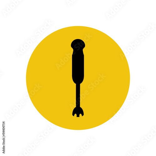 Immersion blender icon silhouette