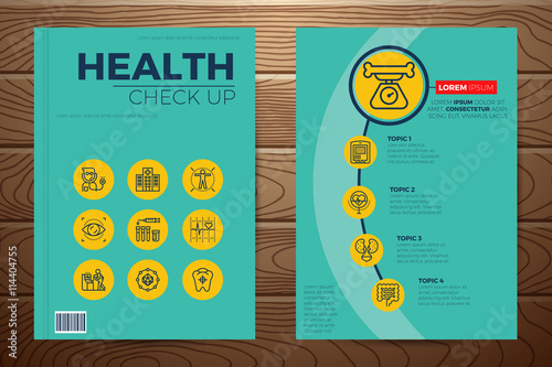 Medical and health check up book cover
