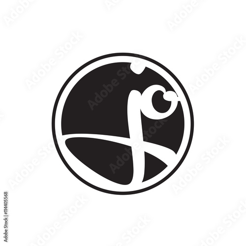initial letter logo circle with ring