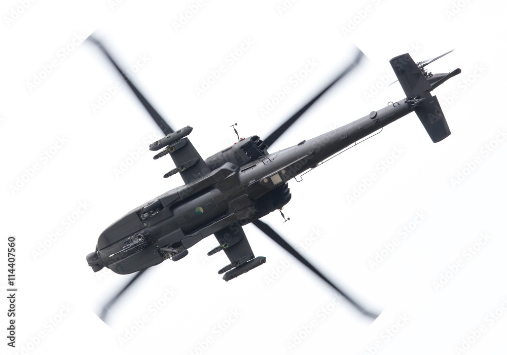 LEEUWARDEN, THE NETHERLANDS - JUN 11, 2016: Boeing AH-64 Apache LEEUWARDEN, THE NETHERLANDS - JUN 11, 2016: Boeing AH-64 Apache