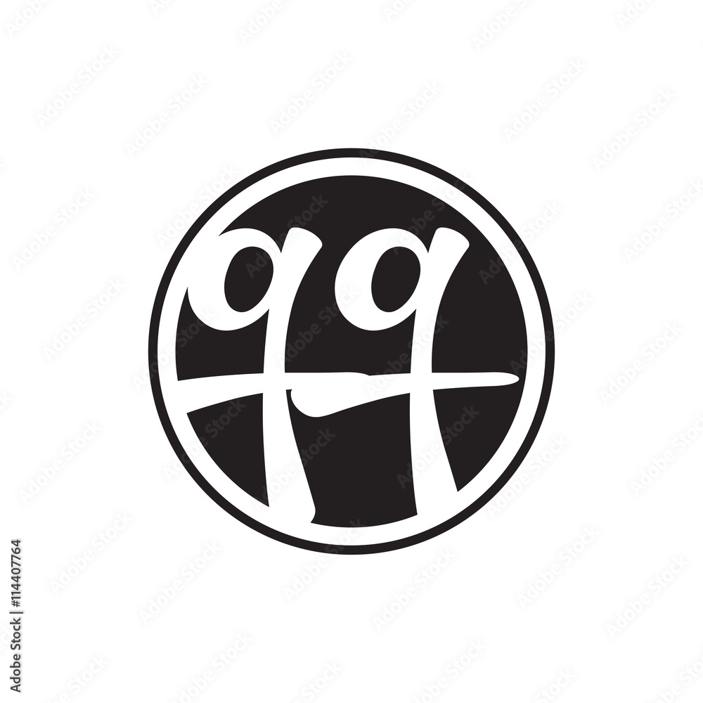 Naklejka premium initial letter logo circle with ring