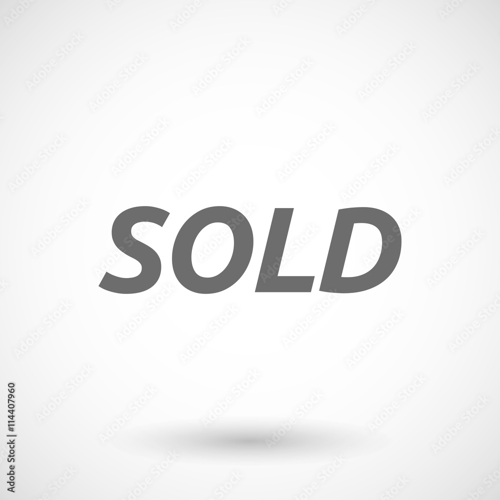 Illustration of the text SOLD Illustration of the text SOLD