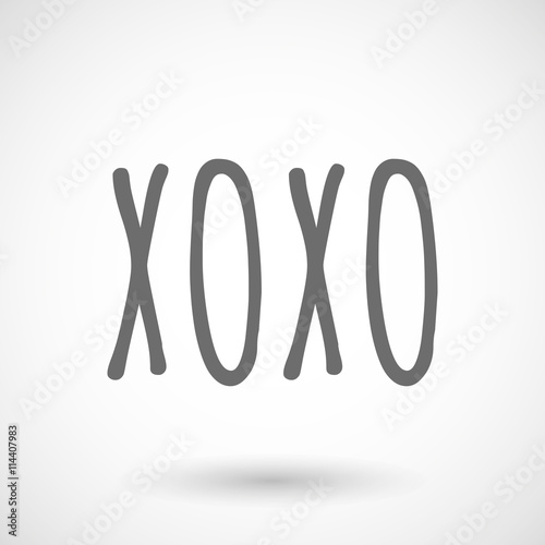  Illustration of    the text XOXO