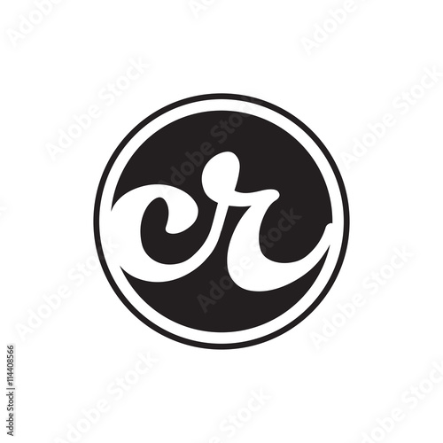 initial letter logo circle with ring
