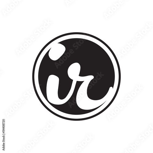 initial letter logo circle with ring
