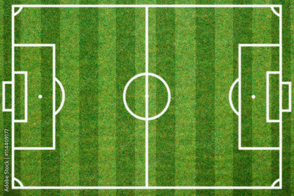 soccerball field green grass background. Flat lay soccerball field green grass background. Flat lay