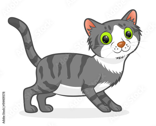 Cartoon striped cat