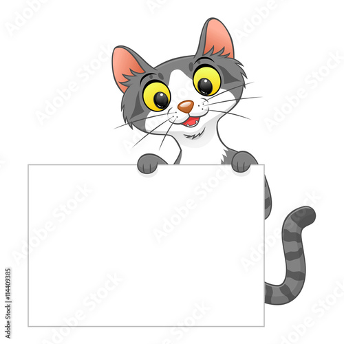Cute cat blank