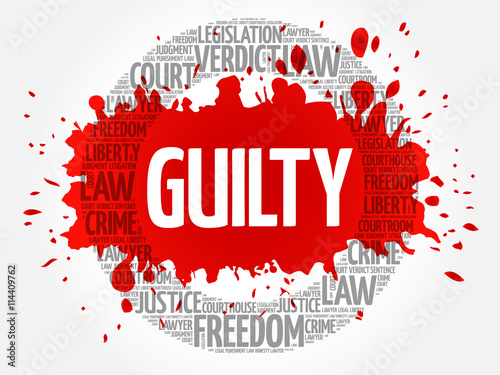 Guilty word cloud concept