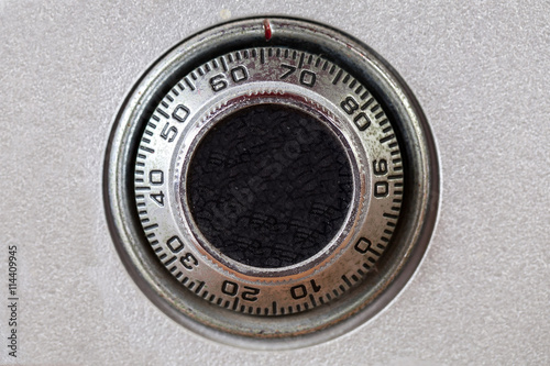 combination lock on the safe photo