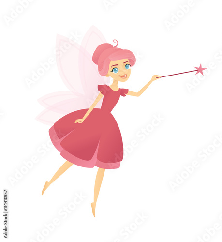 Pink fairy with her magic wand