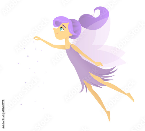 Purple fairy sprinkling fairy dust