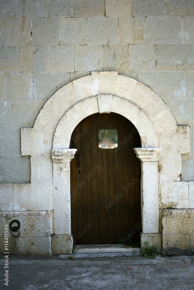 Doors on tower in Kastel Sucurac, Croatia